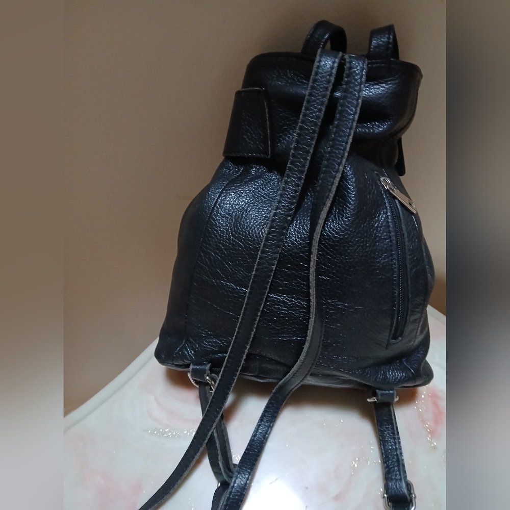 Borse In Pelle Backpack Made In Italy - Picture 2 of 8